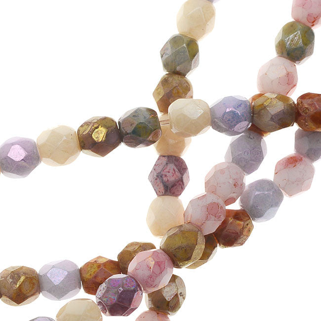 3000 Czech fire Polished Assortment Czech round faceted sale Beads-60 strands