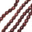 Czech Fire Polished Glass, 6mm Faceted Round Beads, Copper Rose Polychrome (25 Piece Strand)