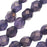 Czech Fire Polished Glass, 6mm Faceted Round Beads, Milky Alexandrite Moon Dust (25 Piece Strand)