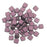 CzechMates Glass, 2-Hole Square Tile Beads 6mm, Metallic Pink Suede (1 Strand)