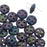 CzechMates Glass, 4-Hole QuadraLentil Beads 6mm, Matte Purple Iris (2.5" Tube)