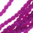 Czech Fire Polished Glass, 3mm Round Beads Dark Neon Violet (1 Strand)