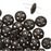 CzechMates Glass, 4-Hole QuadraLentil Beads 6mm, Matte Dark Bronze (2.5" Tube)