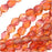 Czech Fire Polished Glass Beads 4mm Round Two Tone Fuchsia/Tangerine (1 Strand)