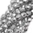 Czech Fire Polished Glass Beads 4mm Round Matte Metallic Silver Full-Coat (50 pcs)
