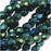 Czech Fire Polished Glass Beads 4mm Round Green Iris (50 pcs)
