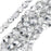 Czech Fire Polished Glass Beads 6mm Round Crystal Silver Half-Coat' (25 pcs)