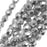 Czech Fire Polished Glass Beads 6mm Round Metallic Silver  Full-Coat(25)