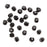 Czech Fire Polished Glass Beads, 6mm Round, Black Jet (1 Strand)
