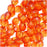 Czech Fire Polished Glass Two Toned Beads 8mm Round Orange Yellow (1 Strand)