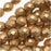 Czech Fire Polished Glass Beads 8mm Round Matte Metallic Gold (25 pcs)