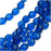 Czech Fire Polished Glass Round Beads 8mm Capri Blue (25 pcs)