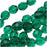 Czech Fire Polished Glass Beads 8mm Round Emerald Green (25 pcs)
