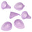 Lucite Classic Calla Lily Flower Beads Matte Amethyst Purple 21mm (6 pcs)