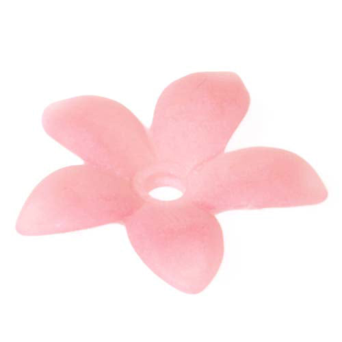 Lucite Gilia Star Flowers Matte Rose Pink Light Weight 17mm (10 pcs)