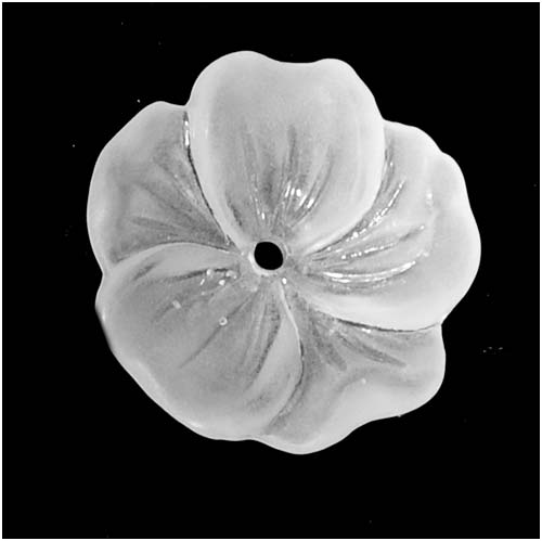 Lucite Vinca Flowers Matte Crystal Light Weight 14mm (6 pcs)