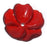 Lucite Vinca Flowers Matte Deep Ruby Red Light Weight 14mm (6 pcs)