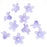 Lucite Lily Bell Flowers Matte Lilac Purple Light Weight 12mm X 7mm (10 pcs)