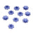 Lucite Marigold Flowers Matte Sapphire Blue Light Weight 10mm (10 pcs)