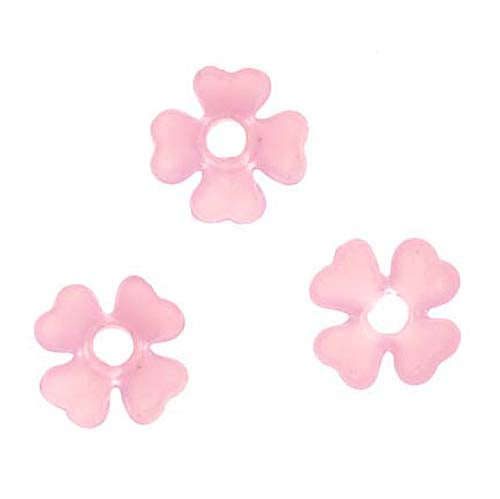 Lucite Baby's Breath Tiny Flowers Matte Rose Pink Light Weight 6mm (10 pcs)