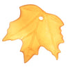 Lucite Maple Leaves Matte Autumn Gold Topaz Yellow Light Weight 19mm (6 pcs)