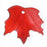 Lucite Maple Leaves Matte Ruby Red Light Weight 19mm (6 Pieces)