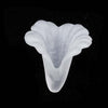 Lucite Bell Flowers Matte Crystal Frost White Light Weight 15mm (4 pcs)