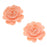 Lucite Flower Cabochons Blooming Rose Matte Light Peach 23mm (2 pcs)