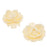 Lucite Cabochons Ivory Yellow 3-D Rose Flower 18mm (2 pcs)