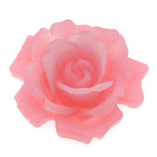 Lucite Cabochons 3-D Large Rose Flower Opaque Pink 34mm (1 pcs)
