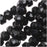 Czech Fire Polished Glass, Donut Rondelle Beads 5x3mm 'Jet' Black (25 pcs)