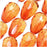 Czech Fire Polished Glass Two Toned Beads 10 x 7mm Teardrop Orange Yellow, Strand