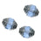 Czech Cathedral 10mm Art Deco Beads Light Sapphire Silver Ends (1 Strand)