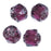 Czech Cathedral Glass Beads 6mm Amethyst Purple / Silver Ends (1 Strand)