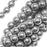 Czech Glass Druk Round Beads 6mm Metallic Silver (50 pcs)