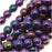 Czech Glass Druk Round Beads 6mm Purple Iris (50 pcs)