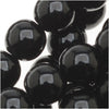 Czech Glass Druk Round 6mm Jet Black (50 pcs)