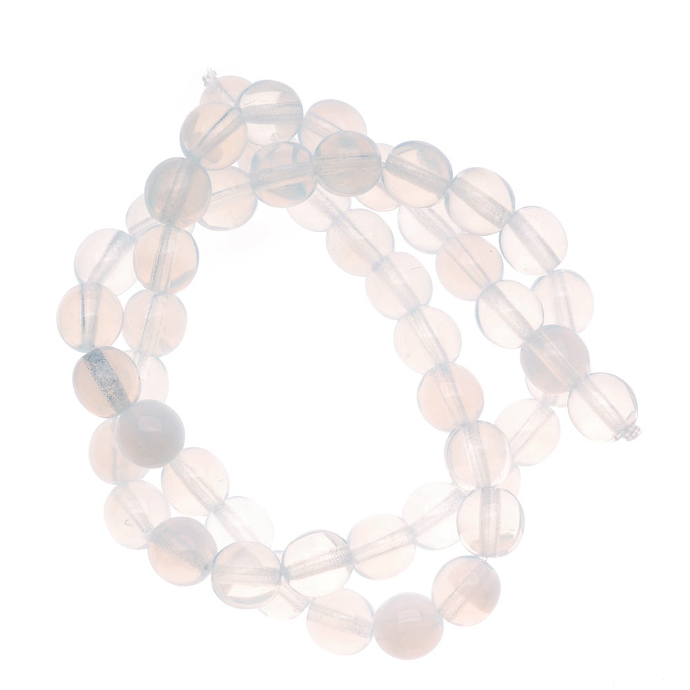 Czech Glass Druk Round Beads 6mm White Opal (50 pcs)