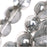 Czech Glass Druk Round Beads 8mm Two Tone Crystal/Metallic Silver (1 Strand)