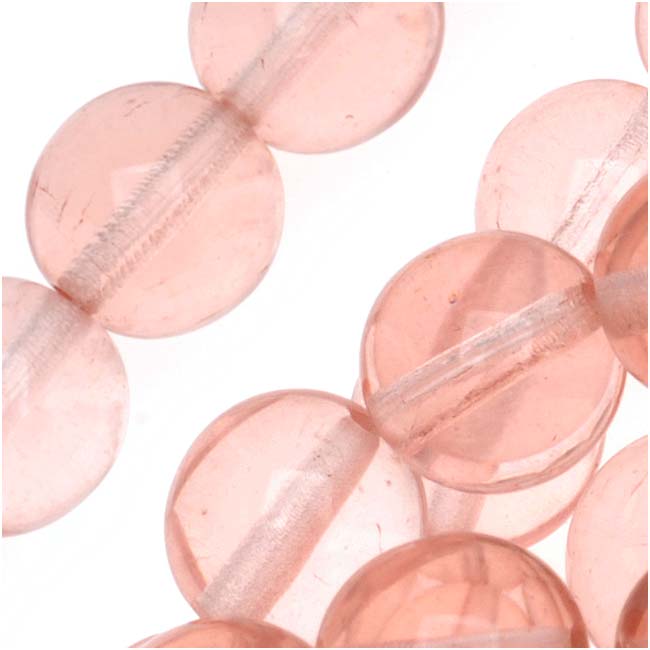 Czech Glass Druk Round Beads 8mm Rosaline Pink (1 Strand)