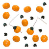 Czech Glass Bead Set Orange Pumpkins With Green Stems 11mm (12 Sets)