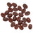 Czech Glass Beads Reddish Brown Coffee Beans Espresso (25 pcs)