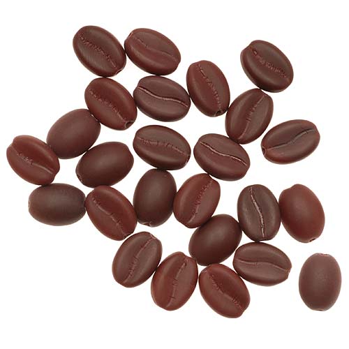 Czech Glass Beads Reddish Brown Coffee Beans Espresso (25 pcs)