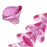 Czech Glass Beads Three Petal Flower 12mm Transparent Hot Pink (1 Strand)