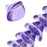 Czech Glass Beads Three Petal Flower 12mm Violet Purple (12 pcs)