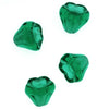 Czech Glass Beads 5mm X 6mm Flower Bell Beadcaps Emerald Green (15 pcs)