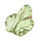 Czech Glass Beads 13 x 15mm Leaf Peridot Green With Gold  (10 pcs)