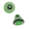 Czech Glass Beads 9mm Bell Beadcaps Emerald Green (10 pcs)
