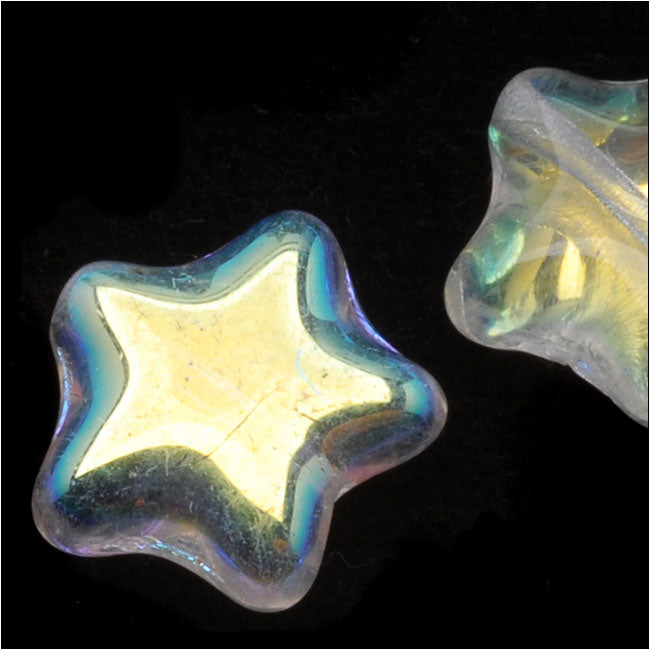 Czech Glass Beads Crystal AB Stars 12mm (10 pcs)