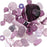 Czech Glass Bead Mix Lot Assorted Shapes Purple (2 oz.)